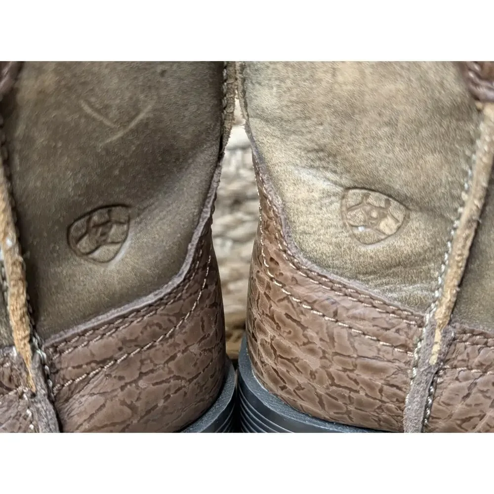 Ariat Kids Earth Rambler Brown Western Cowboy Boots Square Toe Toddler Size 5